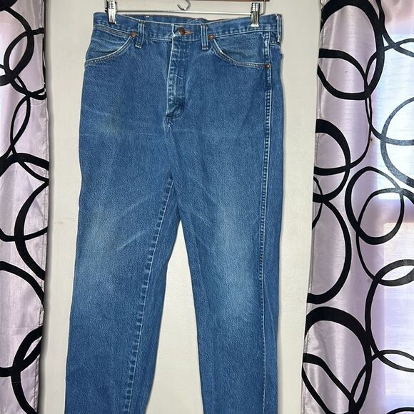 Wrangler straight leg denim jeans size 34 x 30 - Picture 2 of 13